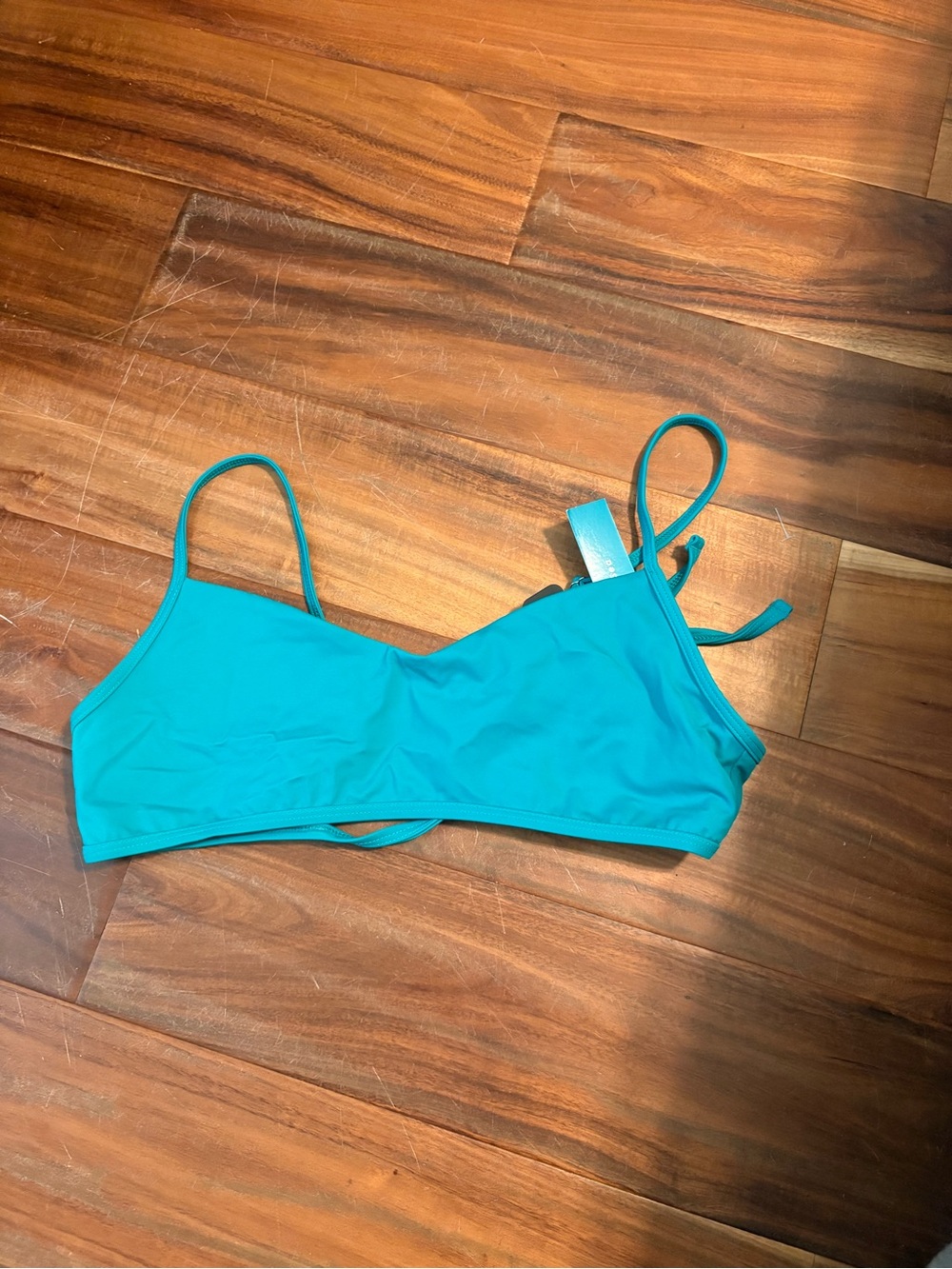 NWT JOLYN x Ellyn Krouse Hikaru Bikini Coast Teal Strappy Swim top (1414)